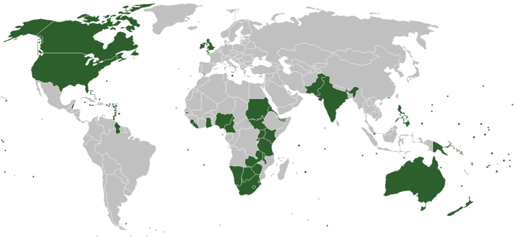 Countries where English is the dominant speaking language